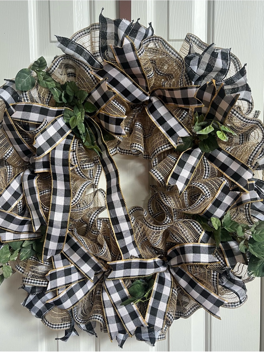 Farmhouse Spring Summer Fall Wreath 26” XLARGE Thin For Screen Storm Door Wall